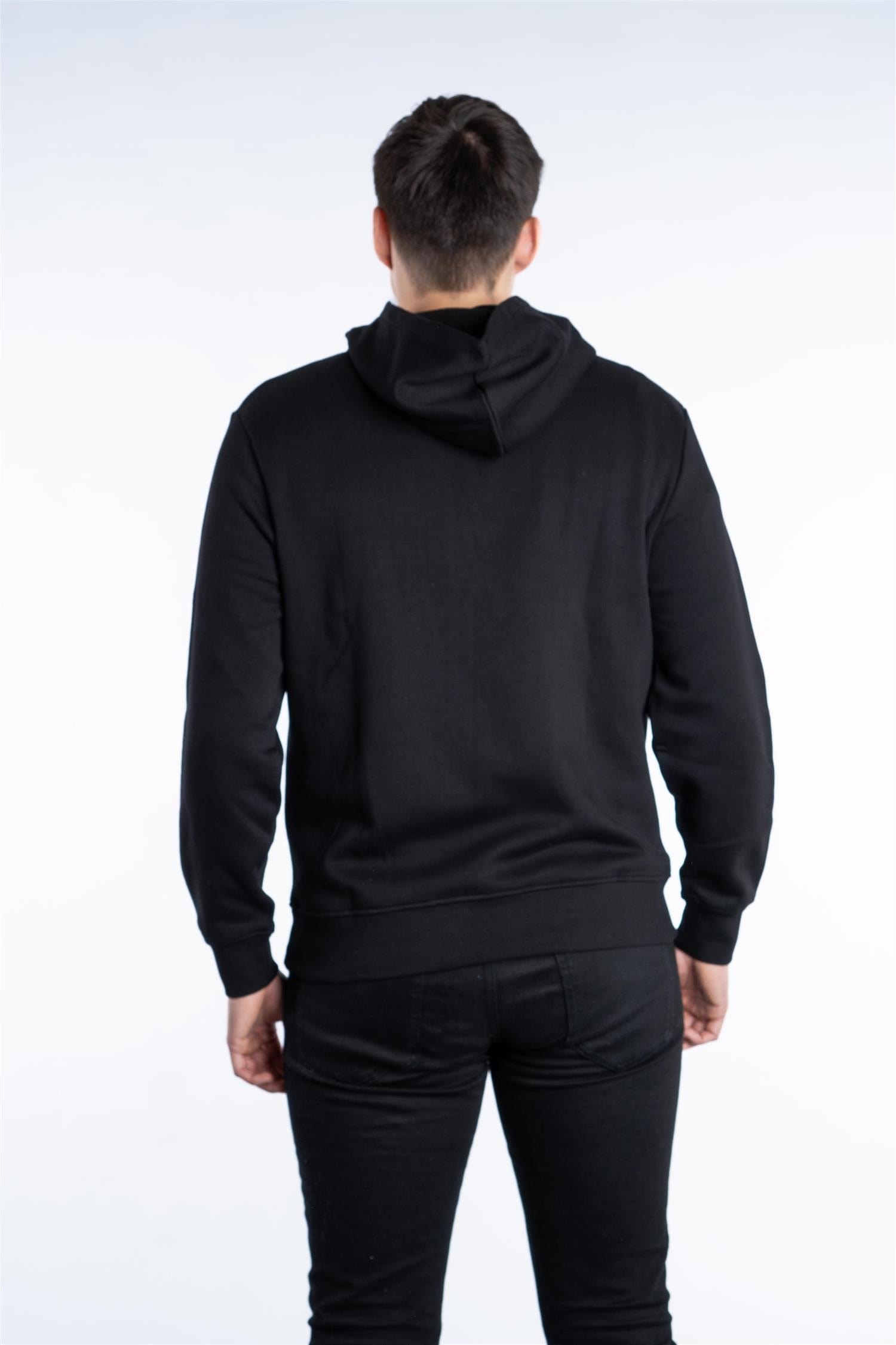 Black unisex logo hoodie